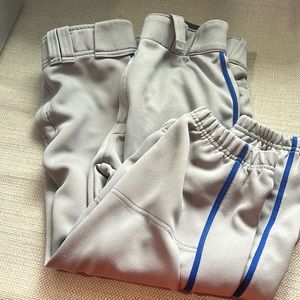 Boys gray baseball pants youth XL.